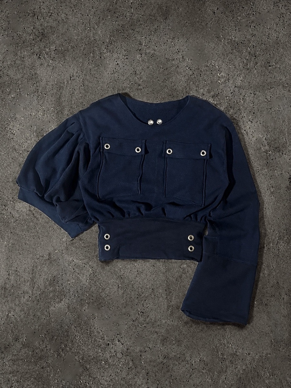 Handmade ABO Utilitarian High Rise Pleated Longsleeve